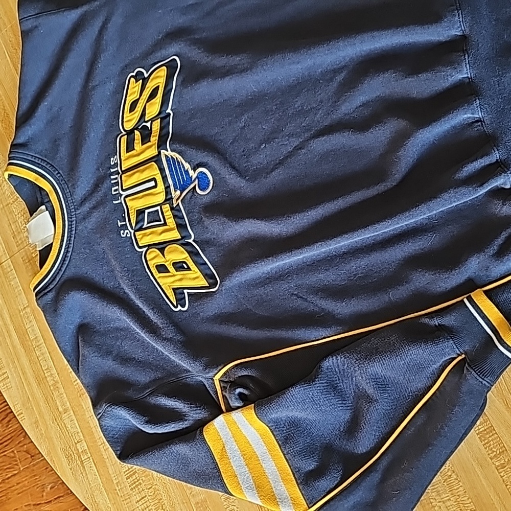 retro St. Louis Blues sweatshirt knitted collar